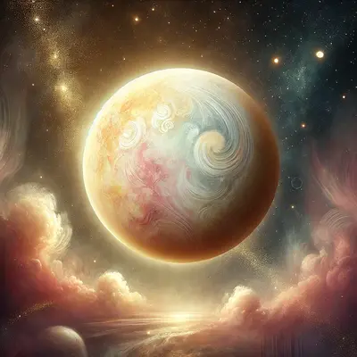 Illustration of Venus in an astrological sign